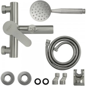 Смеситель для ванны, короткий излив, шар., нерж.сталь 304 MAGNUS 9194