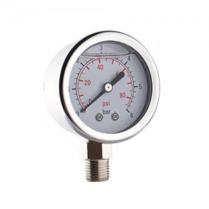 Манометр аксильный боковой 6 бар 1/4" маслонаполненный PROFLINE