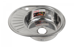 Мойка FABIA врезная 57*45см, ПРАВАЯ, толщ.0,8мм, глуб.160мм, сифон с перел.