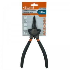 Съёмник стопорных колец 180мм, прямые губки, разжим Sturm! 1020-12-02-180