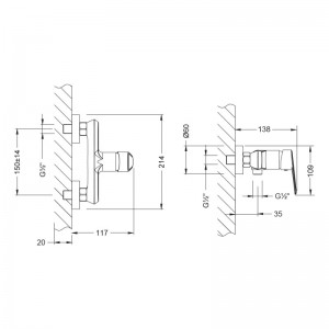 Смеситель для душа хром POINT LEMARK LM0303C