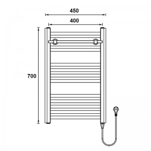 Полотенцесушитель электр. Белый LEDEME K610745W-1