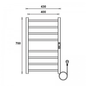 Полотенцесушитель электр. LED-дисплей Белый LEDEME K680743W