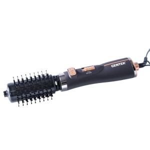 Фен-щетка Centek CT-2061 (золото/чёрный) 1200 Вт, АВТОВРАЩЕНИЕ, 2 скорости, 2 режима