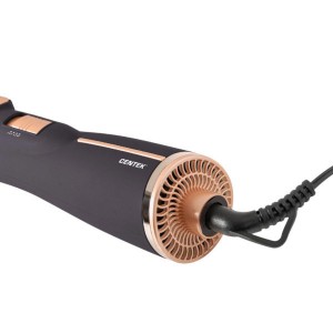 Фен-щетка Centek CT-2061 (золото/чёрный) 1200 Вт, АВТОВРАЩЕНИЕ, 2 скорости, 2 режима