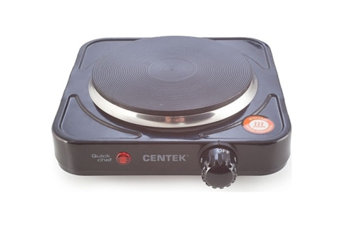 Плитка электрическая Centek CT-1506 (черный) 1конф ЧУГУН 155мм, 1000Вт, индикатор работы