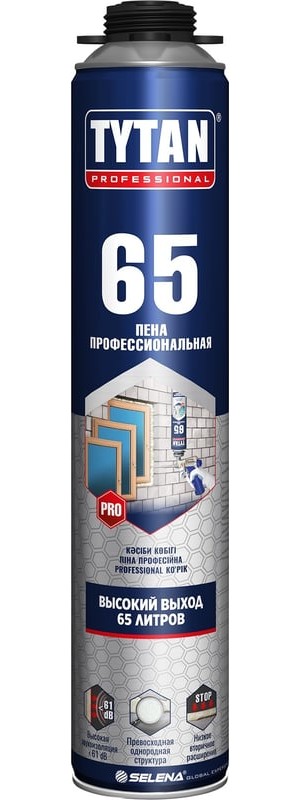 Пена монтажная Tytan Professional 65 ПРОФИ 750мл 16951 (21079)