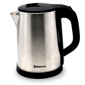 Чайник электр SA-2149 (2,0) нерж+черн д