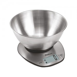 Весы кухонные 5кг элек нерж Sakura SA-6064