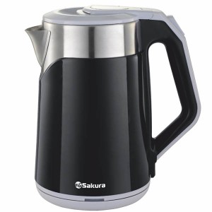Чайник электр 1,8л двухслойн черн Sakura SA-2172BK