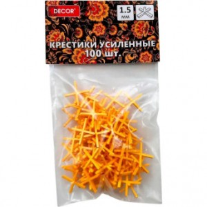 Крестики усилен. 1,5 мм д/плитки (100 шт) DECOR PRO 443-0015