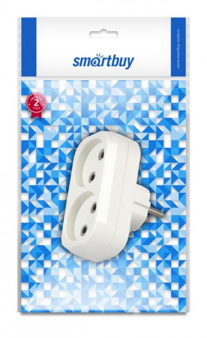 Разветвитель (двойник) б/з 10А Smartbuy SBE-10-A02-2