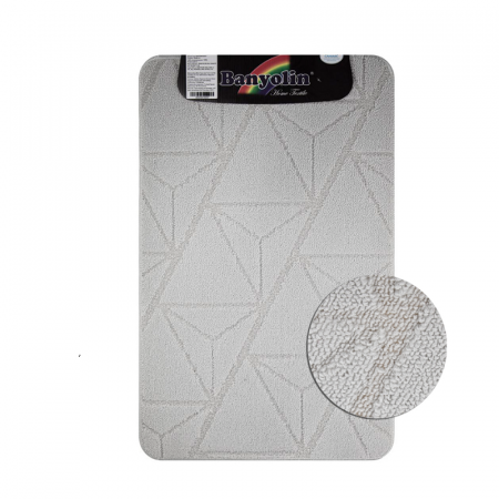 Коврик в ванную CROSS-LOOP,одинарный,БЕЖЕВЫЙ,однотонный, 500*800 мм САНАКС 00846