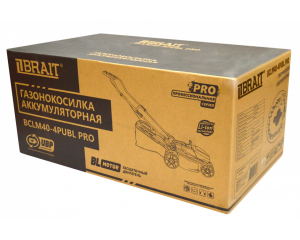 Газонокосилка аккумуляторная BRAIT BCLM40-4PUBL PRO (б/щ;2*4,0Ач) 21.01.212.101