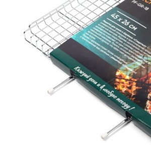 Решетка для гриля и барбекю плоская "СЛЕДОПЫТ" Picnic 45*26*2 см PF-GR-18