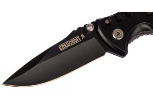 Нож туристический "СЛЕДОПЫТ" 75мм с зажимом на блистере PF-PK-14