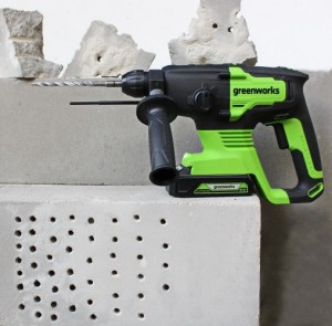 Перфоратор акк. Greenworks GD24SDS2K4 (2ДЖ, 24V, c 1*4Ач и ЗУ, в сумке) 3803007UB
