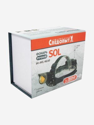 Фонарь налобный "Сибирский Следопыт -SOL", 1LED WARM,аккум.2*2200mAh PF-PFL-HL40