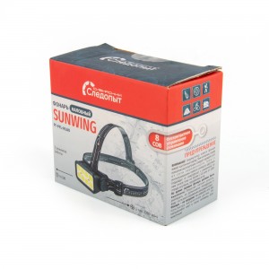 Фонарь налобный "СИБИРСКИЙ СЛЕДОПЫТ-SUNWING", 8 СОВ, аккум.1*2200mAh PF-PFL-HL60