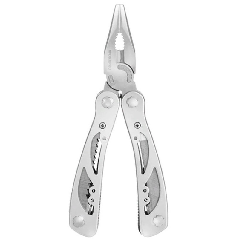 Мультитул 12в1, нерж. раб.часть, облегченный WORKPRO WP382001