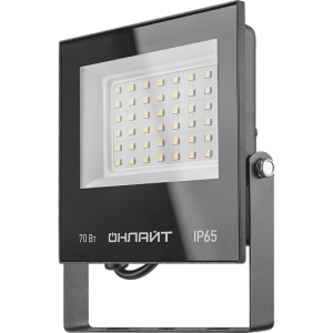 Прожектор светодиодный ДО-70w 6500К 5600Лм IP65 Онлайт OFL-03-70-6.5K-BL-IP65-LED 90499