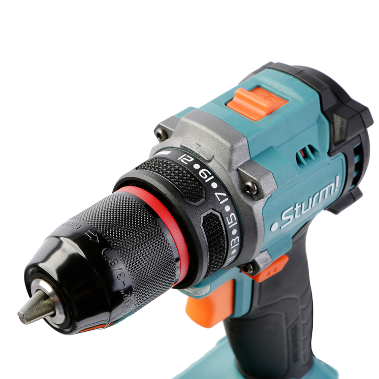 Дрель аккумуляторная Sturm! CD1860BL (1BatterySystem, б/щ, 18В, 2*2Ач, 60Нм, кейс)