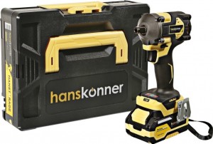 Гайковерт Hanskonner (ударный, б/щ,18В,1BatterySystem,420Hm,1/2".1*4Ач,кейс HS HCD20420BLC
