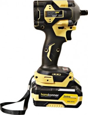 Гайковерт Hanskonner (ударный, б/щ,18В,1BatterySystem,420Hm,1/2".1*4Ач,кейс HS HCD20420BLC
