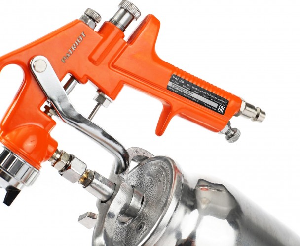 Краскораспылитель пневматический PATRIOT Expert HVLP 1,8B (нижний бачок 1л, сопло 1,8мм) 830901018