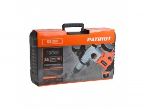 Молоток отбойный PATRIOT DB200 (1375Вт, 18Дж, 2800уд/мин, 2 зубило, кейс) 140301200