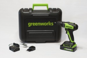 Дрель аккумуляторная GreenWorks GD24DD35K2 (24V,1*2Ач и ЗУ в кейсе) 3704007UA