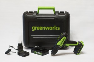 Дрель аккумуляторная GreenWorks GD24DD35K2 (24V,1*2Ач и ЗУ в кейсе) 3704007UA