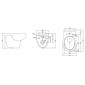 Унитаз подвесной К701 безободковый, сиденье тонкое ДП