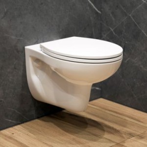 Унитаз подвесной К701 безободковый, сиденье тонкое ДП