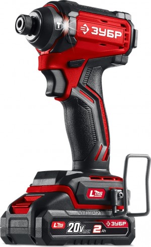 Винтоверт аккумулятороный ЗУБР ВБУ-180-21 (б/щ, удар, 20В, 1*2Ач, 180Нм)