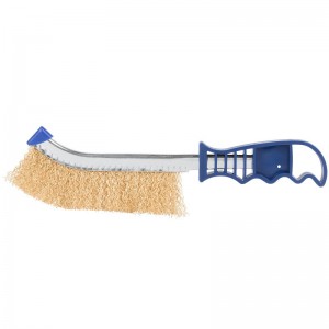 Щетка по металлу пластмассовая ручка, латунь, 250мм CUTOP 82-923