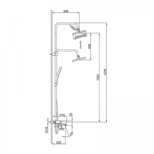 Душевая система черный FRAP F24202-6