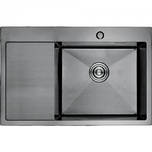 Мойка кухонная Премиум PVD 780*510 Графит GERHANS K37851B-R
