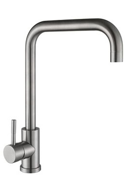 Смеситель д/кухни шар. с высоким изливом Булат нерж.сталь АНТЕЙ 511515