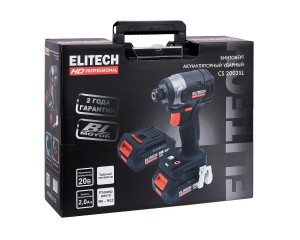 Винтоверт ELITECH HD CS2003SL (удар,20В,2*2Ач) 205732