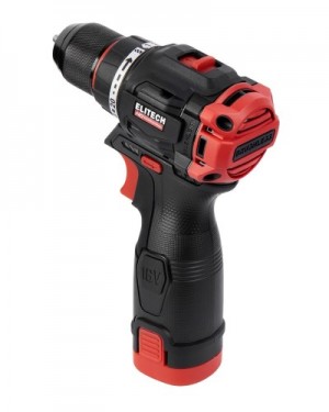 Дрель аккумуляторная ELITECH HD CD 16L2 (16В,2х2.0Ач,Li-ion,БЗП-10мм)