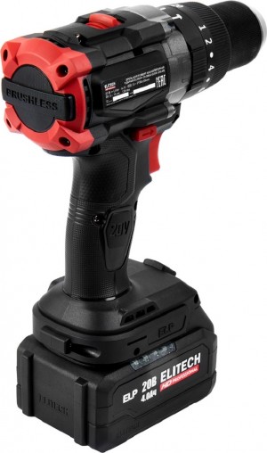Дрель аккумуляторная ELITECH HD CD 20BL2 (б/щет,20В 1*4Ач,ELP,БЗП) 205727