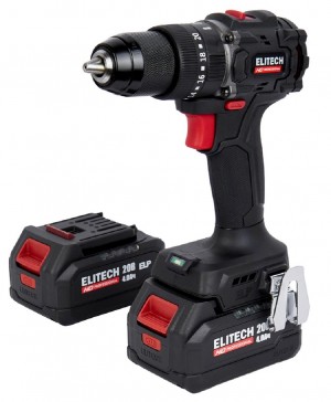 Дрель аккумуляторная ELITECH HD CD 20ISL2 (б/щет,20В 2*2.0Ач,ELP,БЗП) 205722