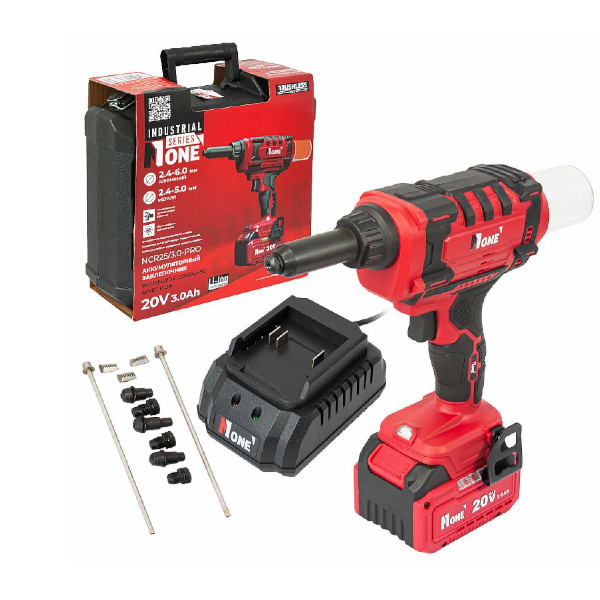 Заклепочник акк Number One NCR 25/3.0-PRO(20В,1*3Ач, платформа MAKITA) INDUSTRIAL