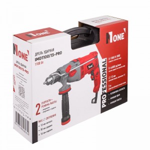 Дрель ударная Number One IMD1100/13-PRO (Н) (1100Вт,2скорости,рег.скор,метал.корп,реверс,КЕЙС ) №1