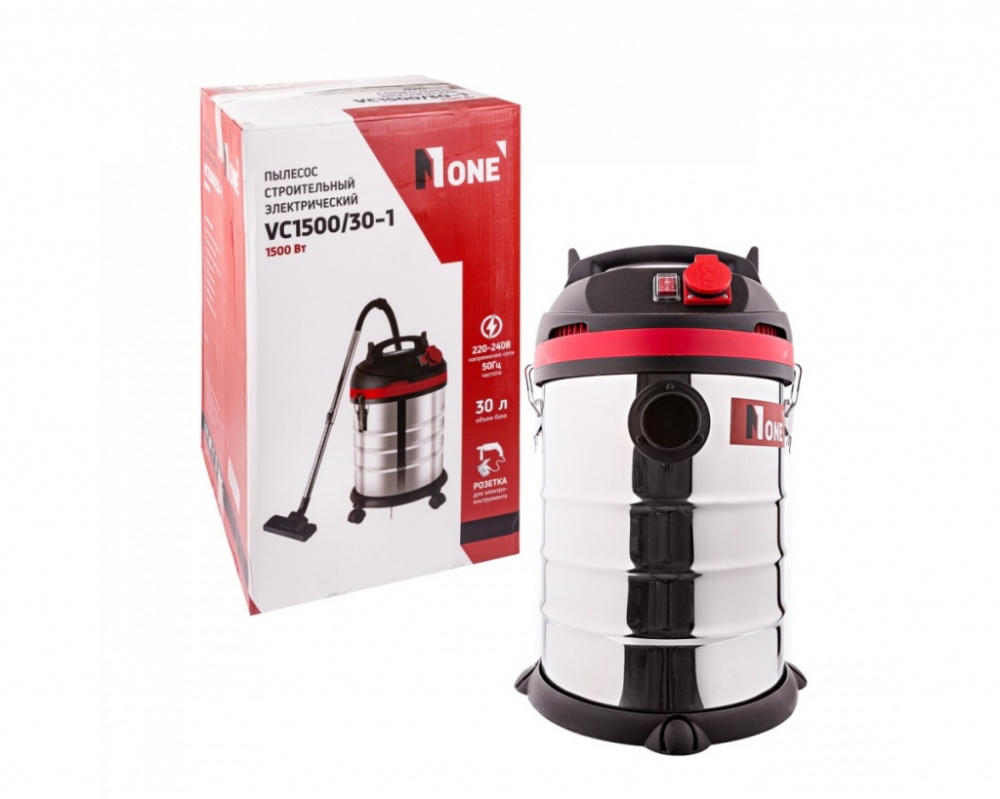 Пылесос строительный Number One VC1500/30-1 (30л,1500Вт,4м шланг,пылесборник) №1
