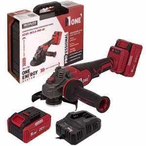 УШМ акк Number One AG125-18/3.0-PRO-2B (б/щ, 125мм,рег.обор,2акк,20V,3,0Ah,антивибр.ручка,Кейс) №1