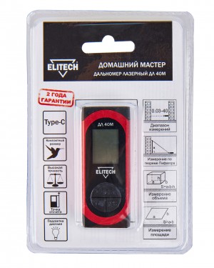 Дальномер лазерный ELITECH ДЛ 40М