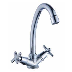 Смеситель д/кухни с 2-мя рукоятками с высоким изливом Кристи 407350 Антей