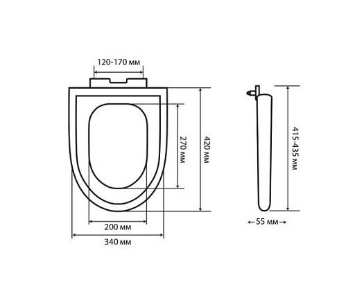 Сиденье для унитаза Articplast микролифт ABS пластик U-образное белый 7003